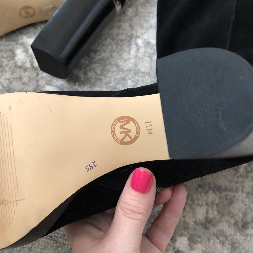 MICHAEL KORS black genuine suede Regina Boots - Picture 13 of 15